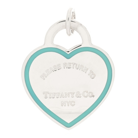 BNIB RARE! Return to Tiffany & Co Sterling Silver Blue Enamel Love Heart Pendent - Picture 2 of 16